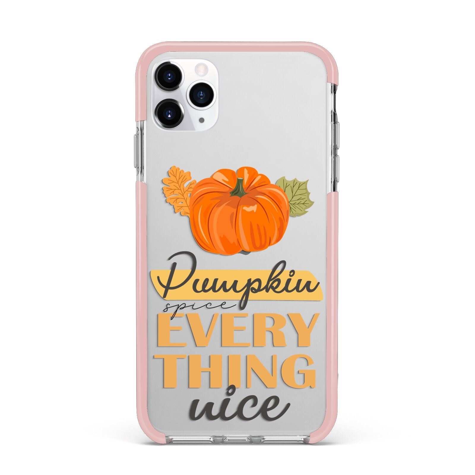 Pumpkin Spice with Caption iPhone 11 Pro Max Impact Pink Edge Case