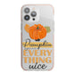 Pumpkin Spice with Caption iPhone 13 Pro Max TPU Impact Case with Pink Edges