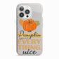 Pumpkin Spice with Caption iPhone 13 Pro TPU Impact Case with Pink Edges
