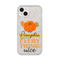 Pumpkin Spice with Caption iPhone 14 Plus Glitter Tough Case Starlight