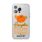 Pumpkin Spice with Caption iPhone 14 Pro Max Clear Tough Case Silver