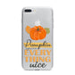 Pumpkin Spice with Caption iPhone 7 Plus Bumper Case on Silver iPhone