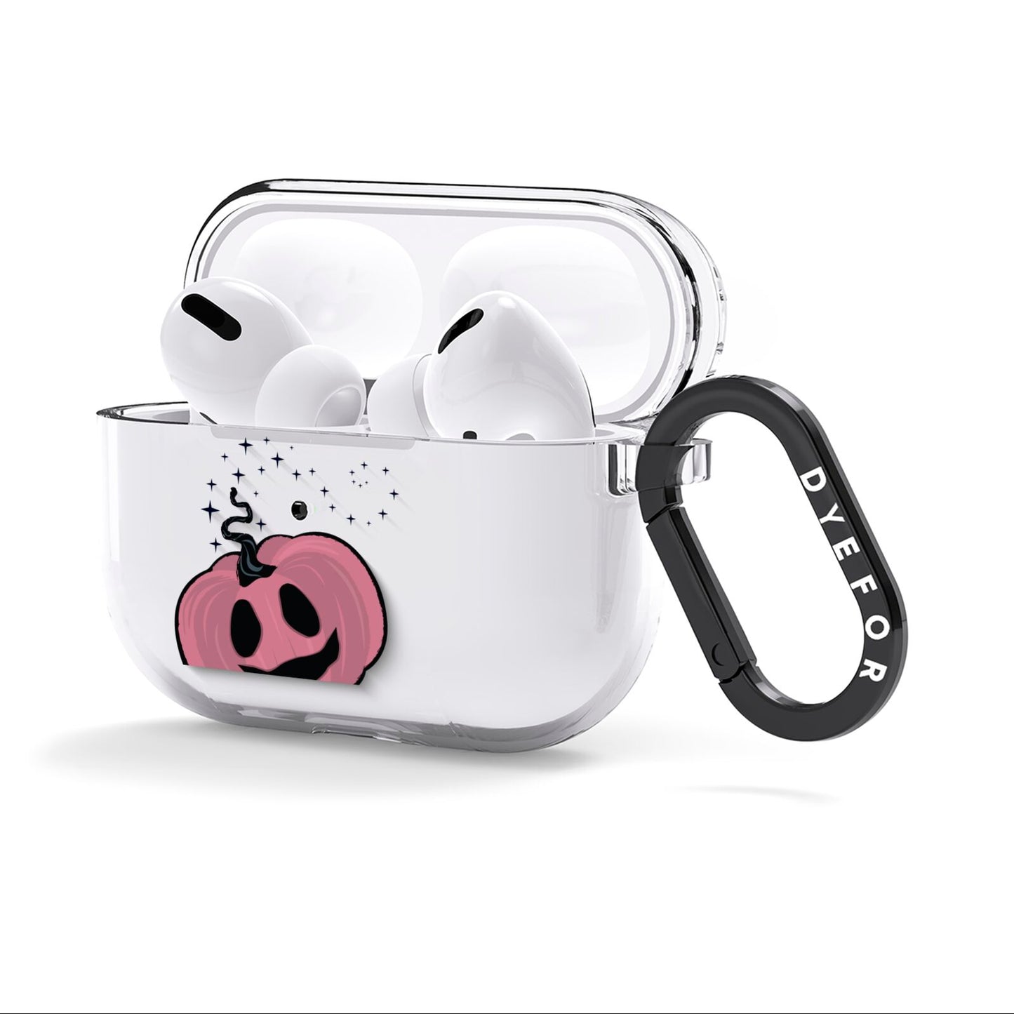 Pumpkin with Transparent Background AirPods Clear Case 3rd Gen Side Image