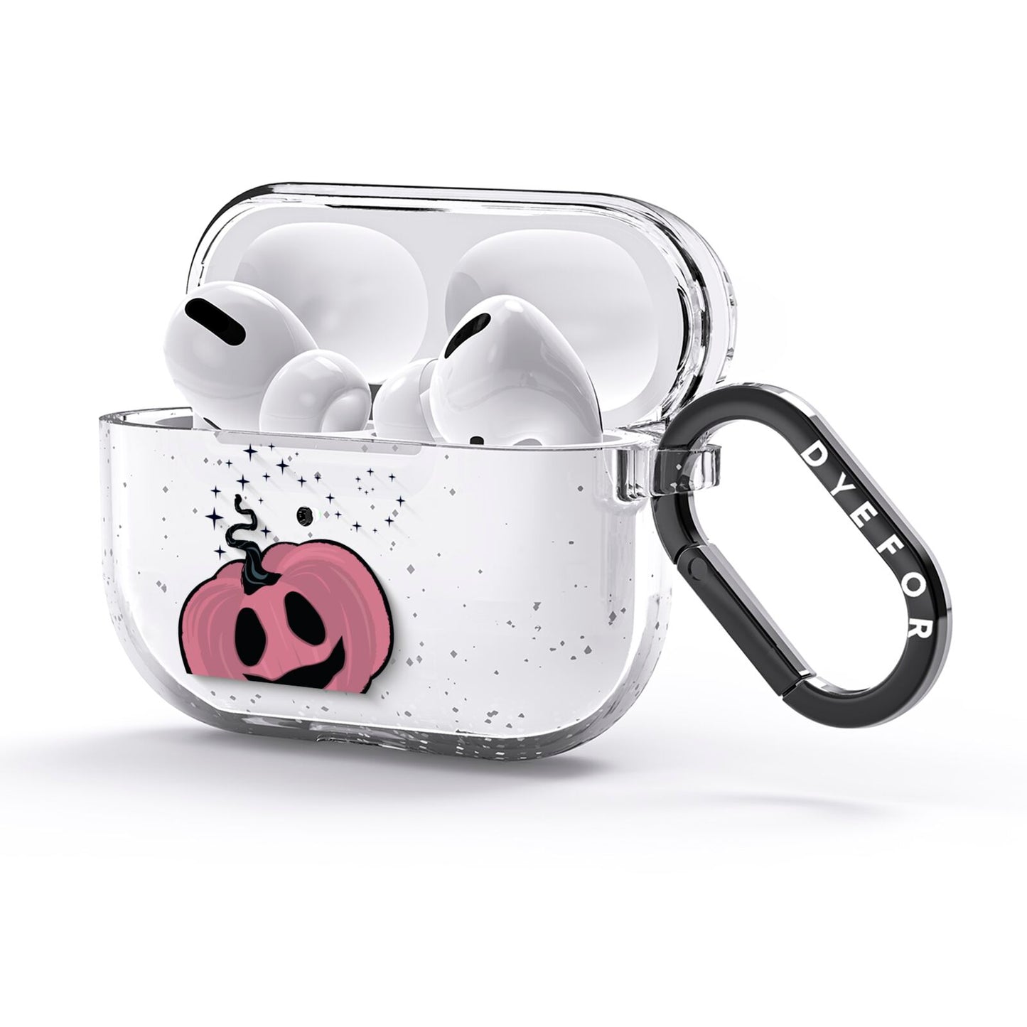 Pumpkin with Transparent Background AirPods Glitter Case 3rd Gen Side Image