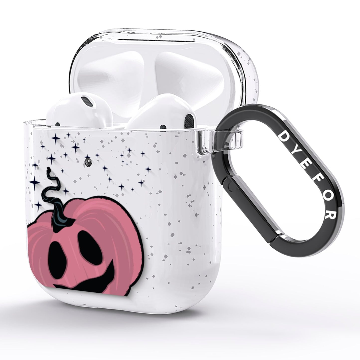 Pumpkin with Transparent Background AirPods Glitter Case Side Image