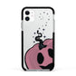 Pumpkin with Transparent Background Apple iPhone 11 in White with Black Impact Case