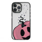 Pumpkin with Transparent Background iPhone 13 Pro Max Black Impact Case on Silver phone