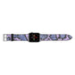 Purple And Blue Snakeskin Apple Watch Strap Landscape Image Silver Hardware