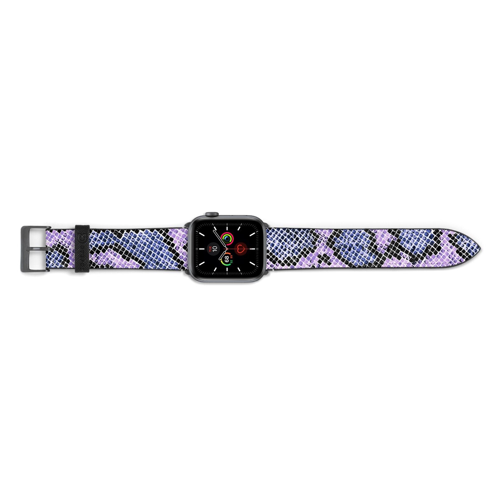 Purple And Blue Snakeskin Apple Watch Strap Landscape Image Space Grey Hardware