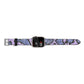 Purple And Blue Snakeskin Apple Watch Strap Size 38mm Landscape Image Silver Hardware