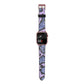 Purple And Blue Snakeskin Apple Watch Strap Size 38mm with Rose Gold Hardware