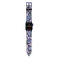 Purple And Blue Snakeskin Apple Watch Strap with Blue Hardware