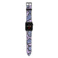 Purple And Blue Snakeskin Apple Watch Strap with Space Grey Hardware
