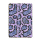 Purple And Blue Snakeskin Apple iPad Gold Case