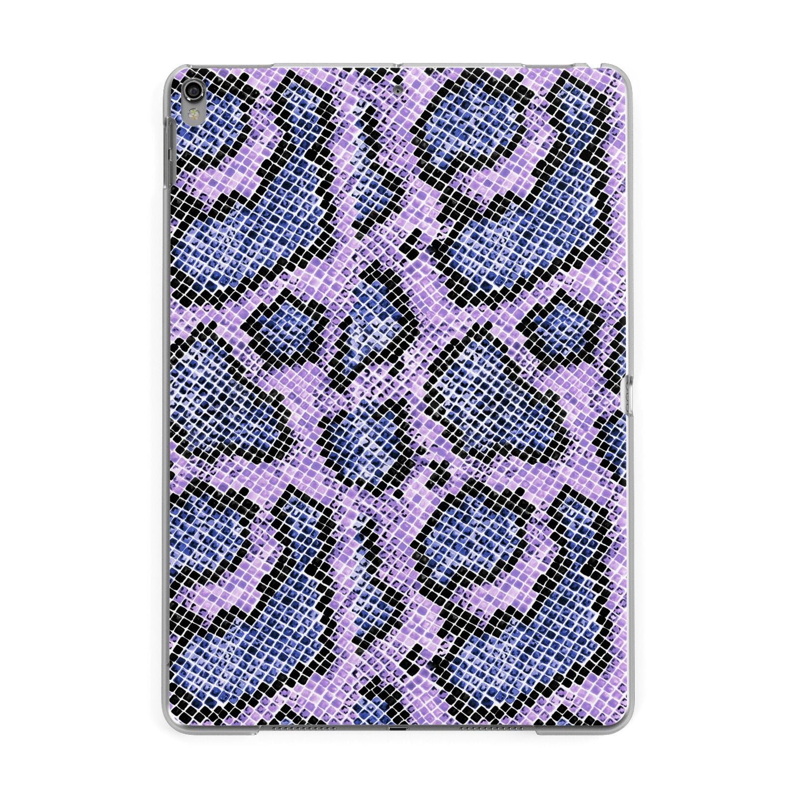 Purple And Blue Snakeskin Apple iPad Grey Case