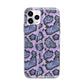 Purple And Blue Snakeskin Apple iPhone 11 Pro Max in Silver with Bumper Case