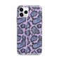 Purple And Blue Snakeskin Apple iPhone 11 Pro in Silver with Bumper Case