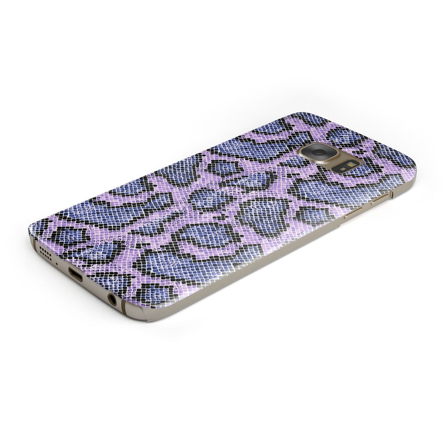 Purple And Blue Snakeskin Samsung Galaxy Case Bottom Cutout