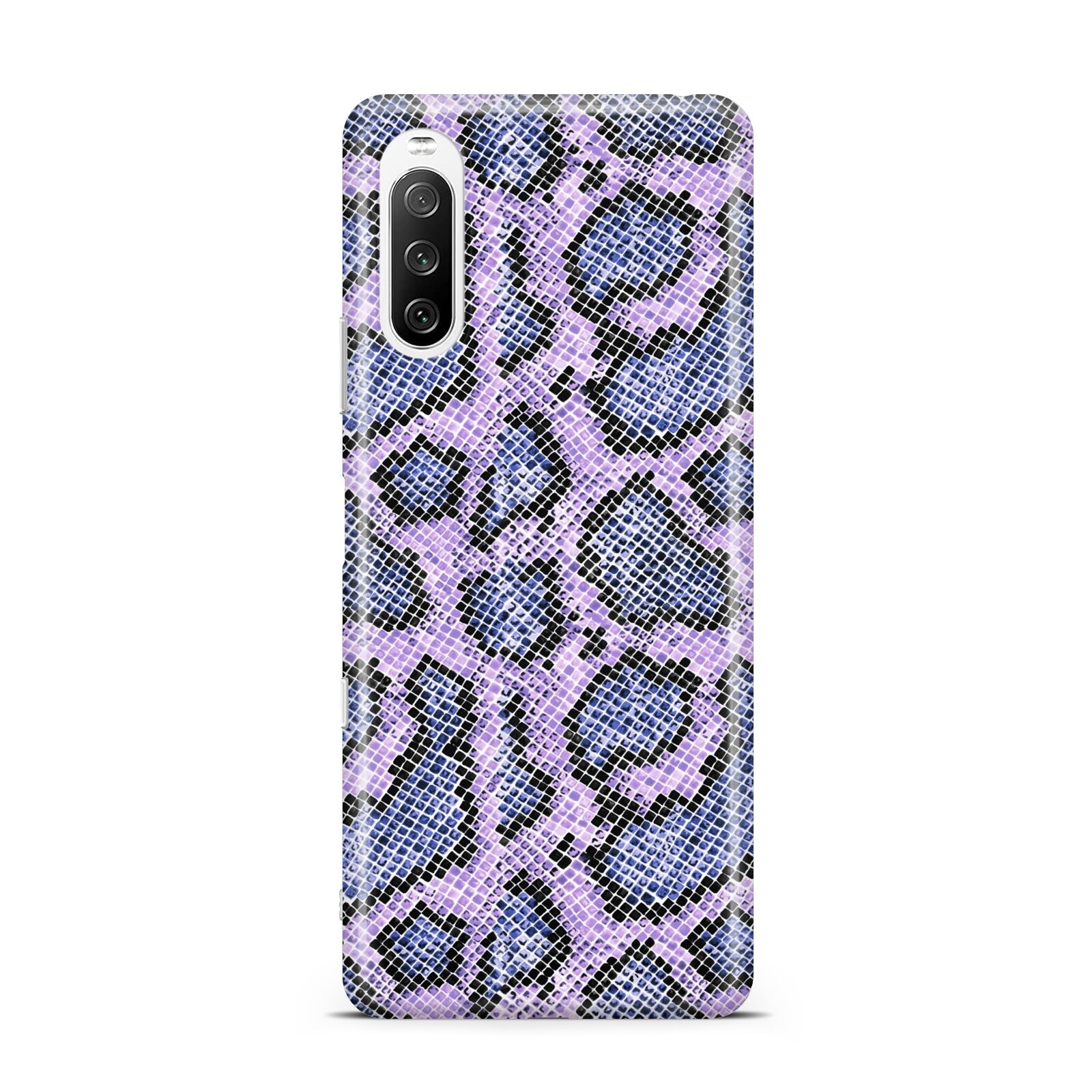 Purple And Blue Snakeskin Sony Xperia 10 III Case