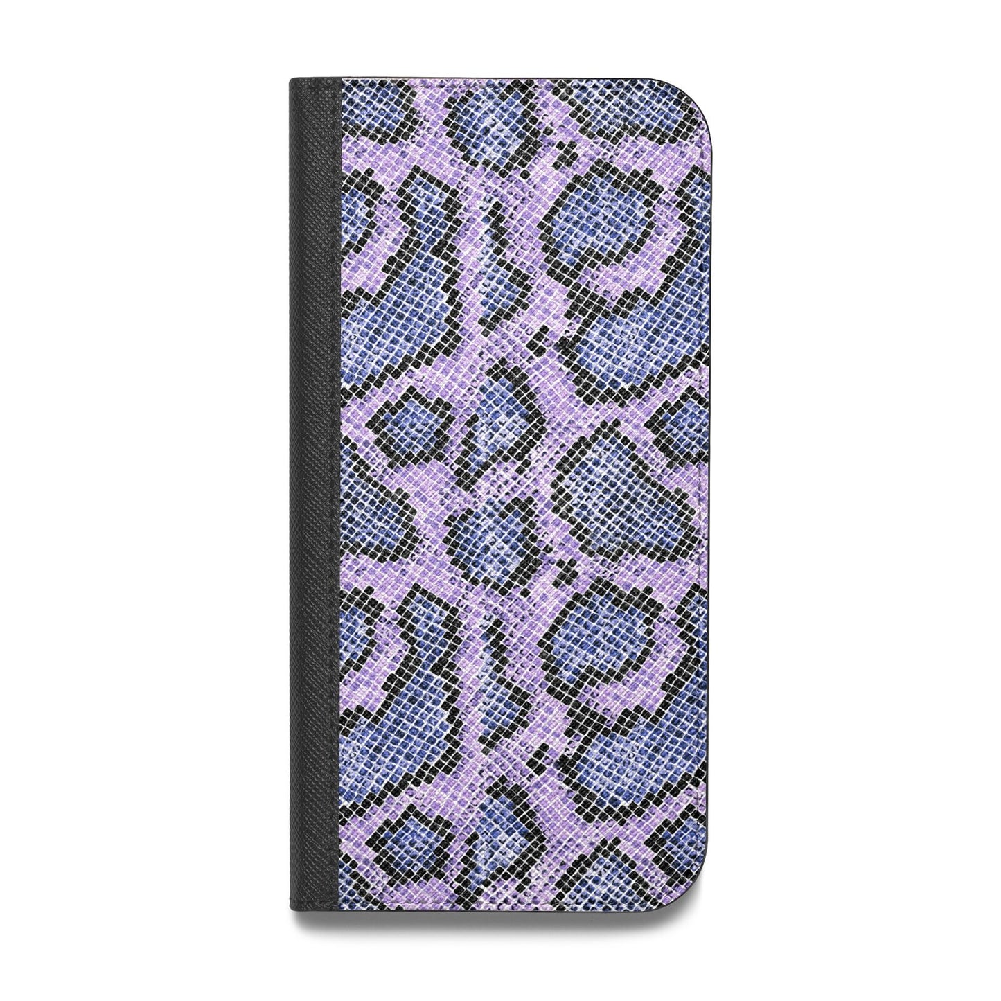 Purple And Blue Snakeskin Vegan Leather Flip Samsung Case