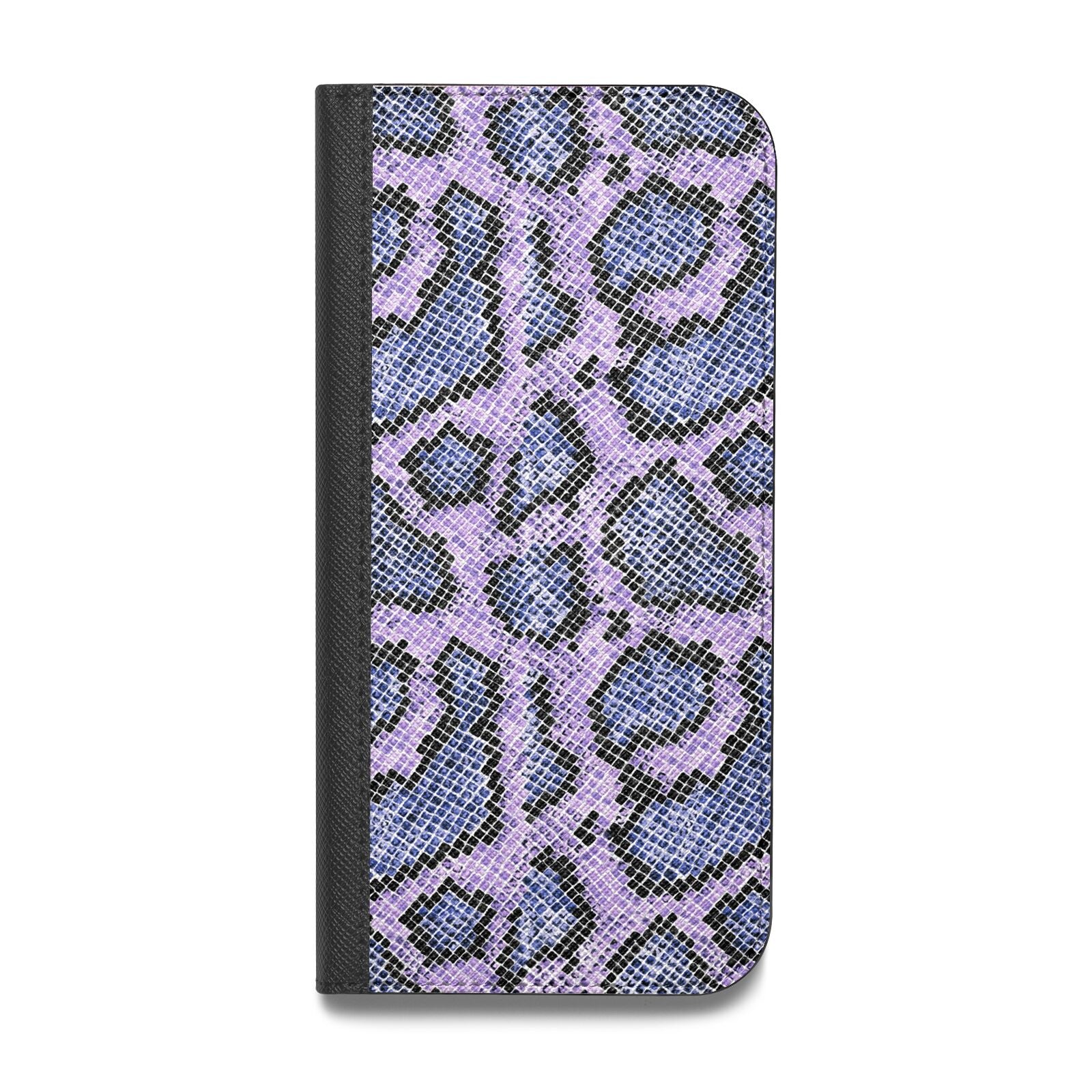 Purple And Blue Snakeskin Vegan Leather Flip Samsung Case