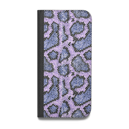 Purple And Blue Snakeskin Vegan Leather Flip Samsung Case