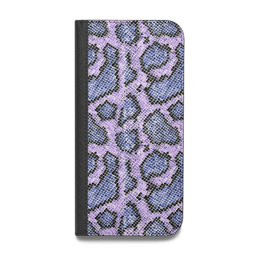 Purple And Blue Snakeskin Vegan Leather Flip Samsung Case