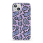 Purple And Blue Snakeskin iPhone 13 Clear Bumper Case