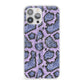 Purple And Blue Snakeskin iPhone 13 Pro Max Clear Bumper Case