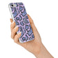 Purple And Blue Snakeskin iPhone 7 Bumper Case on Silver iPhone Alternative Image