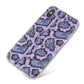 Purple And Blue Snakeskin iPhone X Bumper Case on Silver iPhone