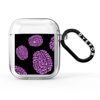 Purple Brains AirPods Clear Case