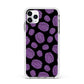 Purple Brains Apple iPhone 11 Pro Max in Silver with White Impact Case