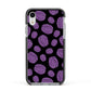 Purple Brains Apple iPhone XR Impact Case Black Edge on Silver Phone