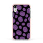 Purple Brains Apple iPhone XR Impact Case Pink Edge on Silver Phone