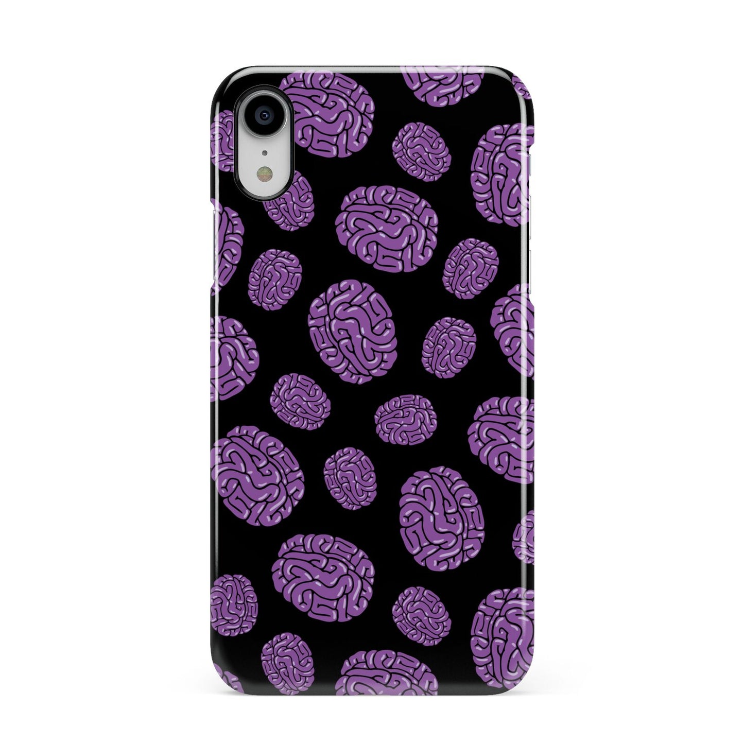 Purple Brains Apple iPhone XR White 3D Snap Case