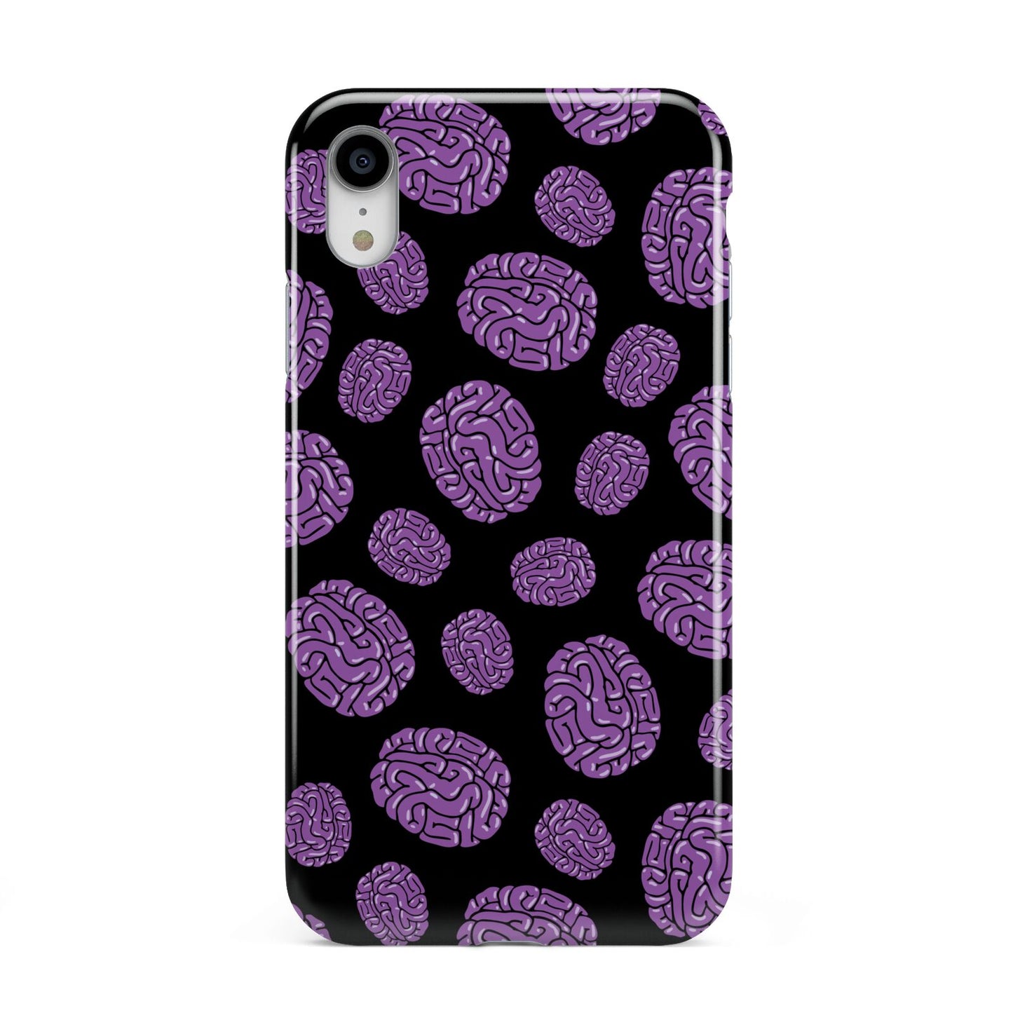 Purple Brains Apple iPhone XR White 3D Tough Case