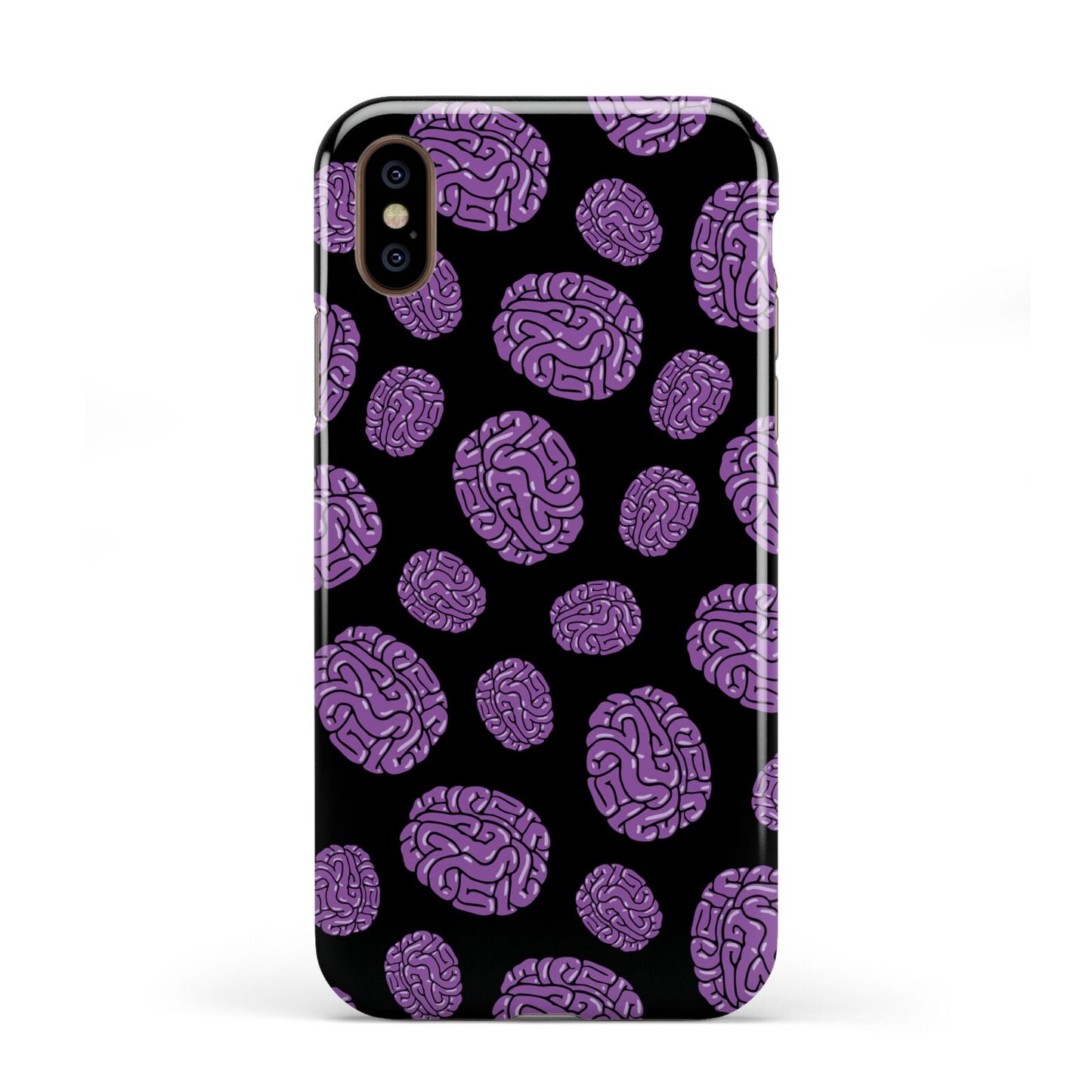 Purple Brains Apple iPhone XS 3D Tough