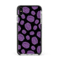 Purple Brains Apple iPhone Xs Max Impact Case Black Edge on Silver Phone