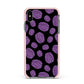 Purple Brains Apple iPhone Xs Max Impact Case Pink Edge on Black Phone