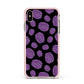 Purple Brains Apple iPhone Xs Max Impact Case Pink Edge on Gold Phone