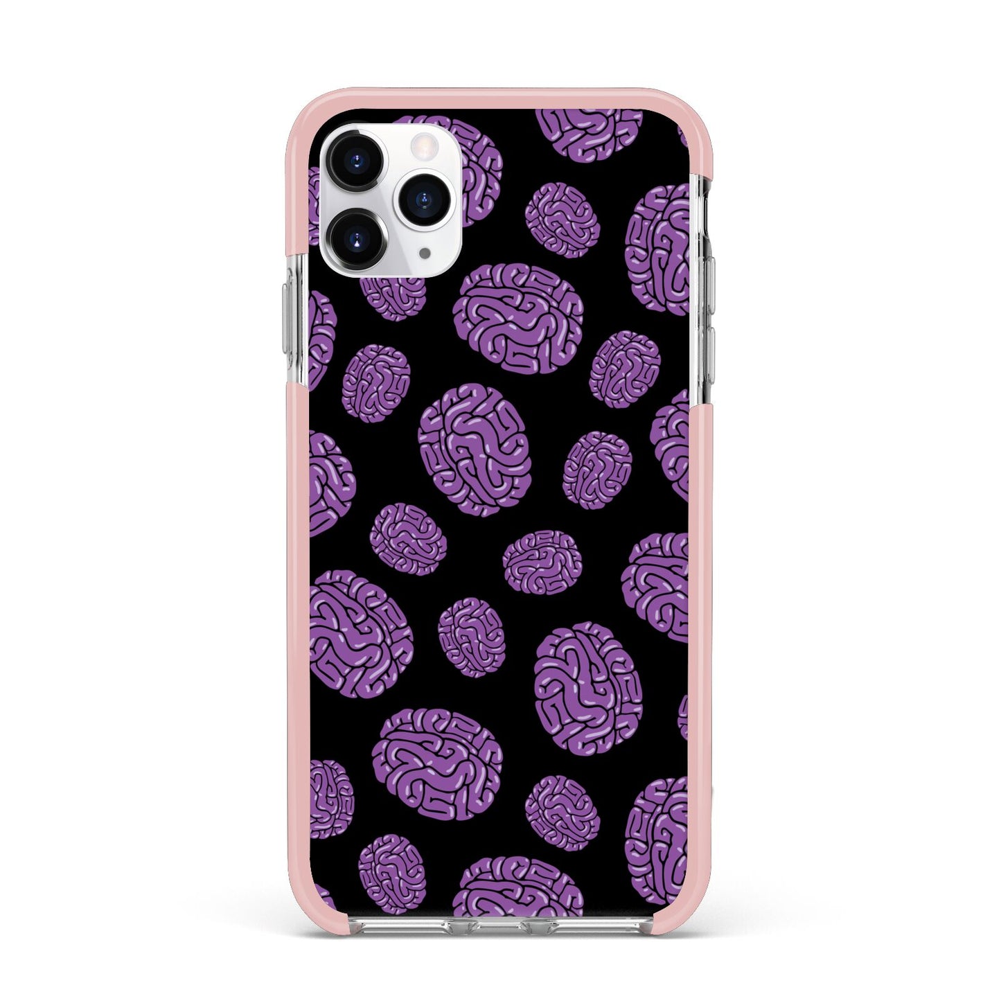 Purple Brains iPhone 11 Pro Max Impact Pink Edge Case
