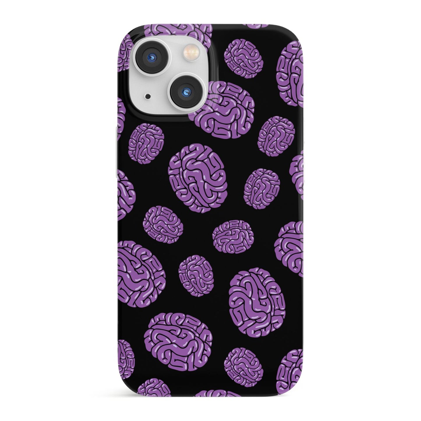 Purple Brains iPhone 13 Mini Full Wrap 3D Snap Case