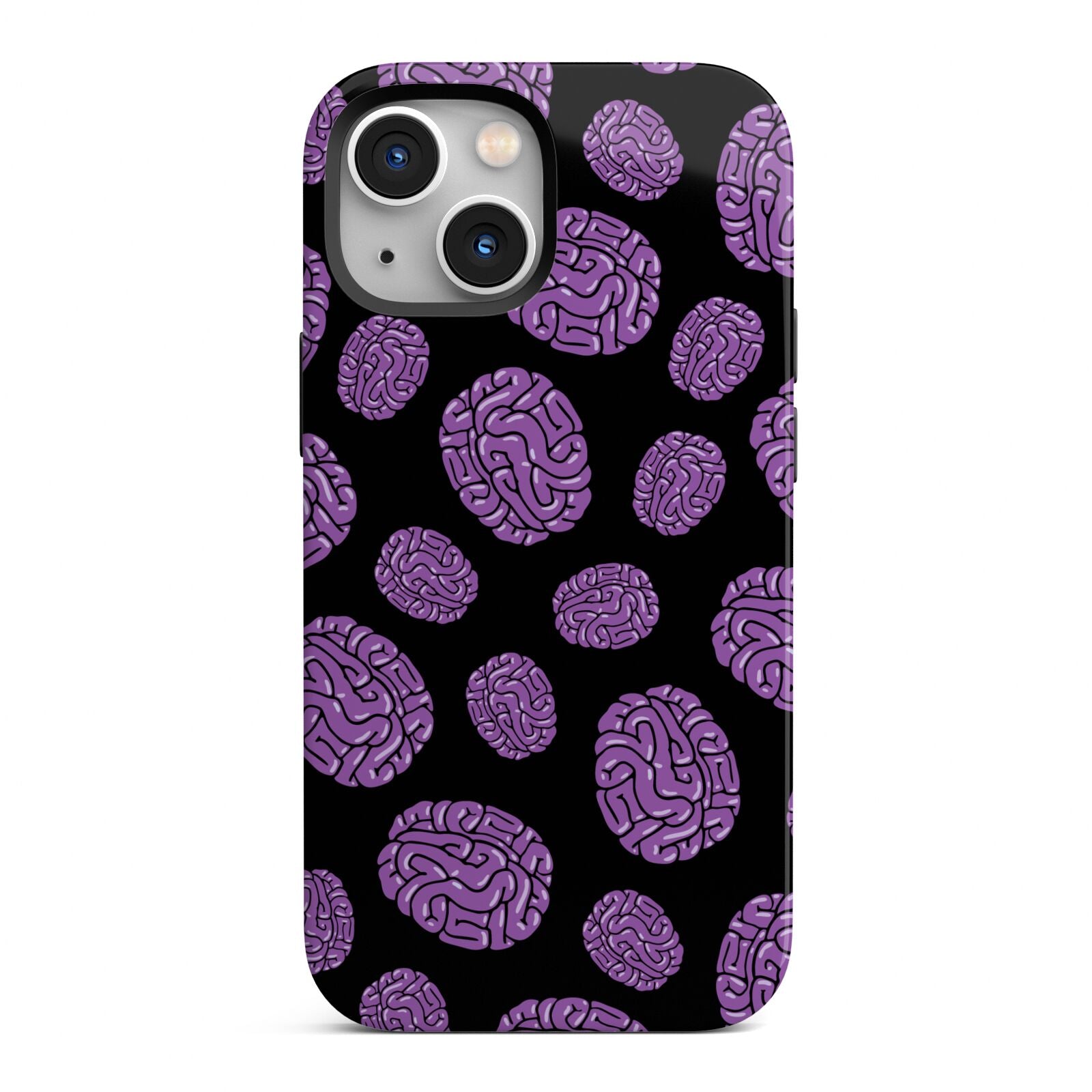 Purple Brains iPhone 13 Mini Full Wrap 3D Tough Case