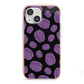 Purple Brains iPhone 13 Mini TPU Impact Case with Pink Edges