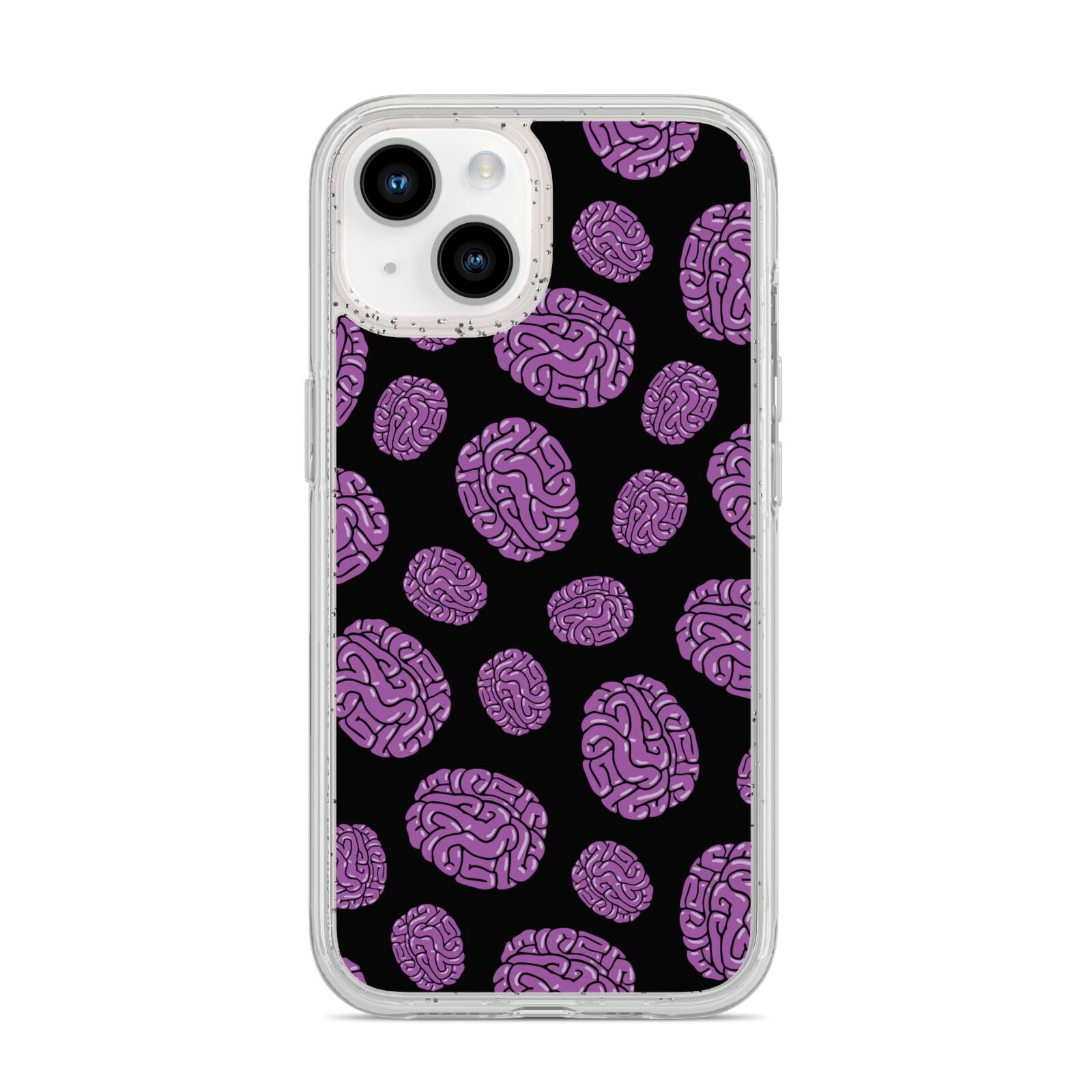 Purple Brains iPhone 14 Glitter Tough Case Starlight