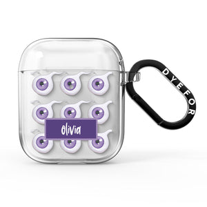 Purple Eyeballs Custom Halloween AirPods Case