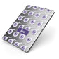 Purple Eyeballs Custom Halloween Apple iPad Case on Grey iPad Side View
