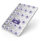 Purple Eyeballs Custom Halloween Apple iPad Case on Silver iPad Side View