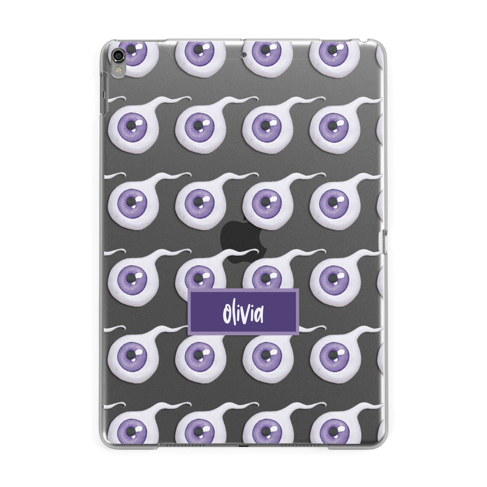 Purple Eyeballs Custom Halloween Apple iPad Grey Case